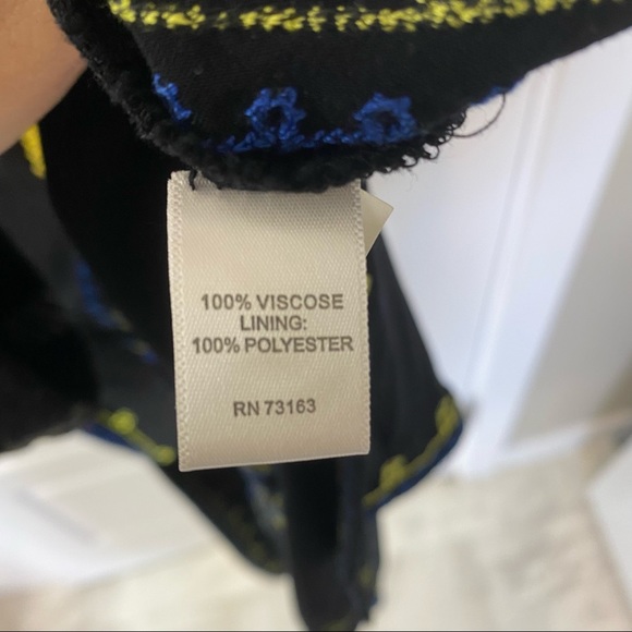 Neiman Marcus V Neck Embroidered Midi Dress - Picture 8 of 8